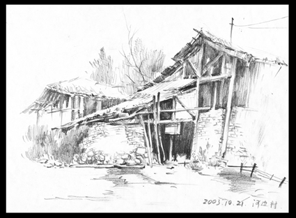 Hand-painted landscape architecture