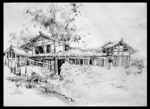 Hand-painted landscape architecture