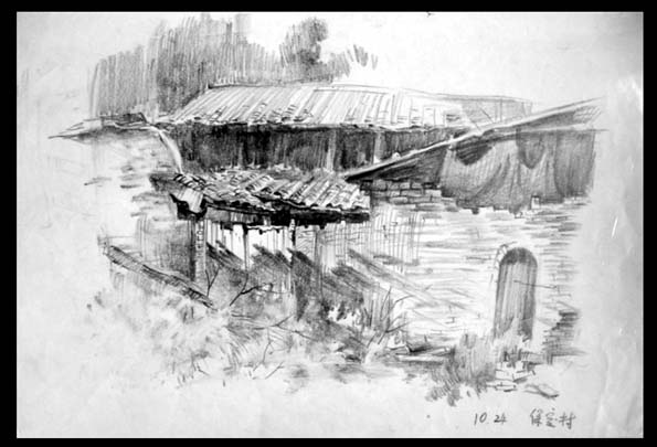 Hand-painted landscape architecture