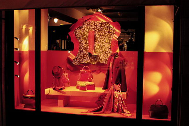 Large stores of Paris and the window display