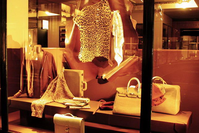Large stores of Paris and the window display