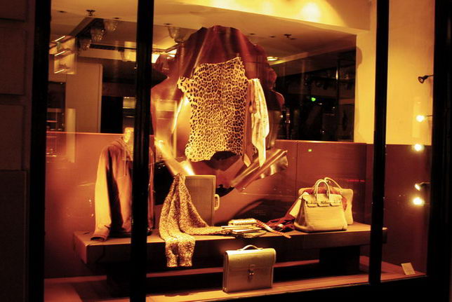 Large stores of Paris and the window display