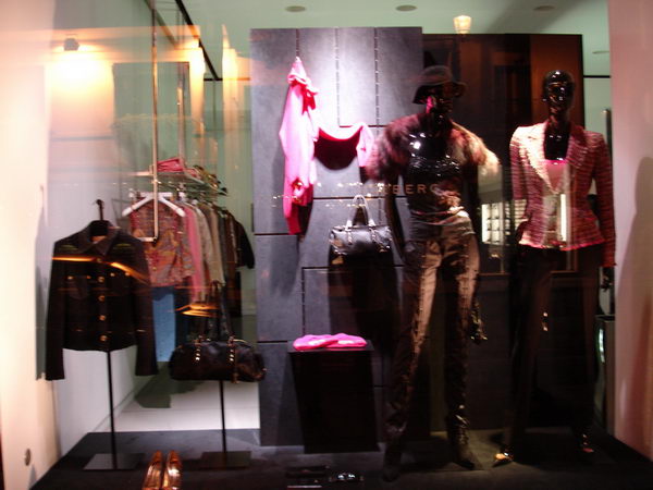 Paris fashion store windows and street shooting