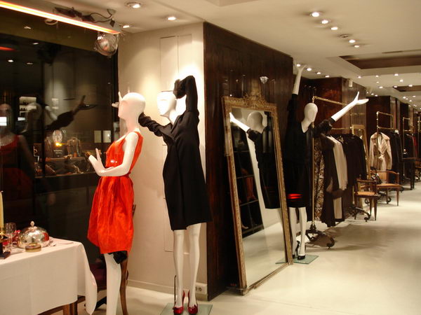 Paris fashion store windows and street shooting