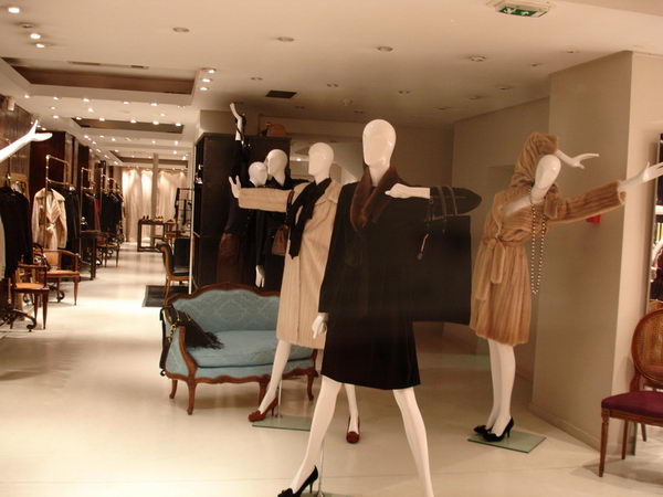 Paris fashion store windows and street shooting