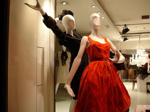 Paris fashion store windows and street shooting