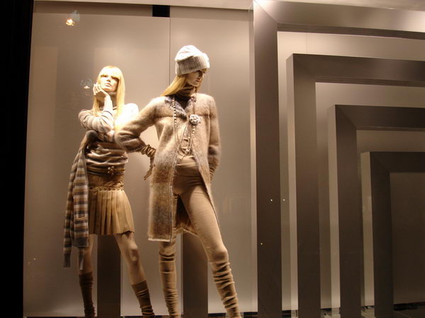 Paris fashion store windows and street shooting