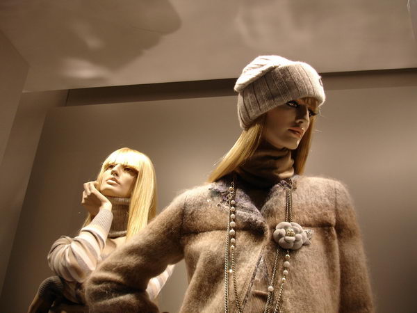 Paris fashion store windows and street shooting