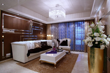 White and comfortable interior decoration design