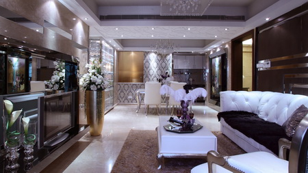 White and comfortable interior decoration design