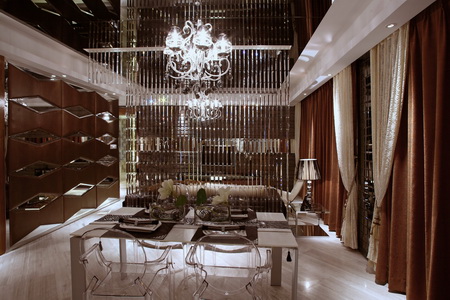 The curtain decoration interior design