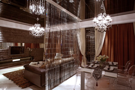 The curtain decoration interior design