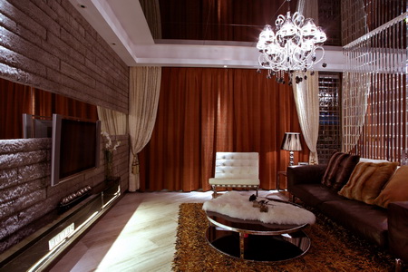 The curtain decoration interior design