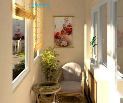 The unique design of the balcony