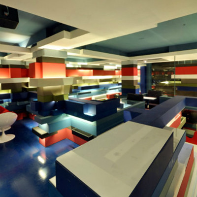 The colorful Indian coffee shop