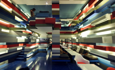 The colorful Indian coffee shop