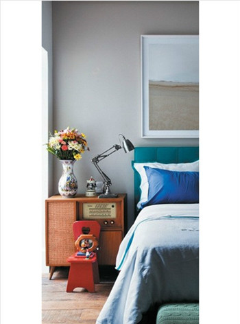 Blue fresh interior design details