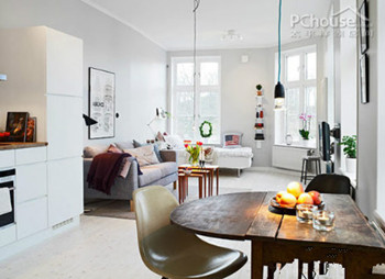 Modern white and cozy interior design