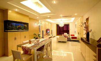 Modern warm color living room design
