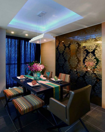 Modern warm color living room design
