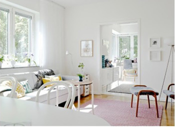 Clear white and clean home design