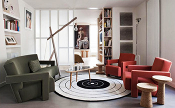 Fresh and light color living room design