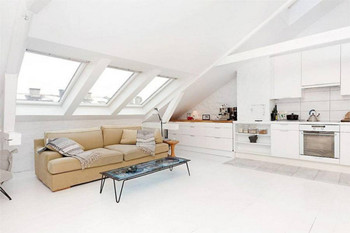 Fresh and light color living room design