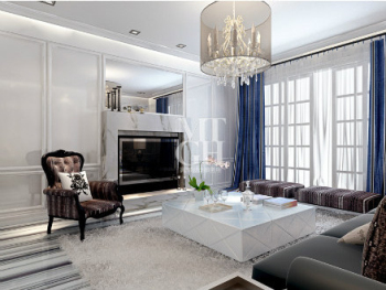 Silver luxury villa interior design