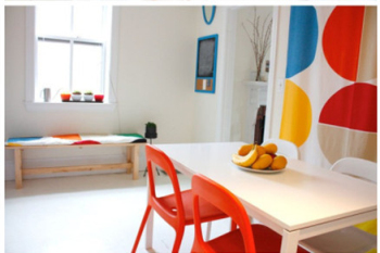 Colorful and simple interior design