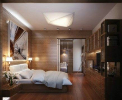 Brown men's bedroom design