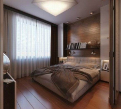 Brown men's bedroom design