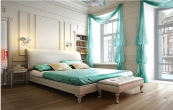 Refreshing colors bedroom design