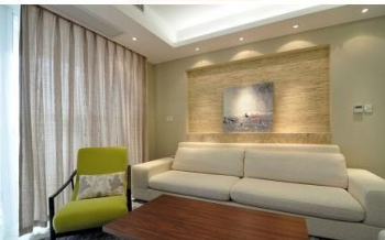 Modern beige elegant living room design