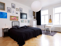 Modern bright and comfortable bedroom
