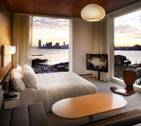 Modern bright and comfortable bedroom