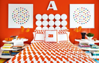 Personality bright bedroom design