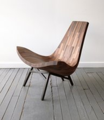 Black table white chair combination model