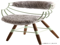 Modern creative wool pad chair