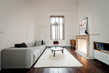 Modern elegant black and white is the living room