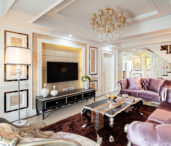 The modern extravagance elegant living room