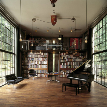 Book room surrounded by