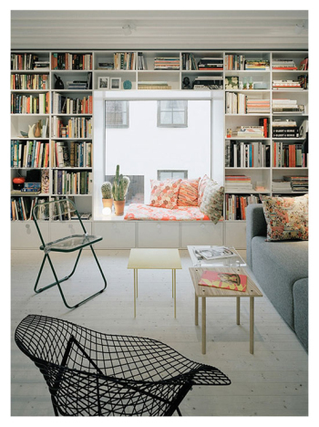 Book room surrounded by