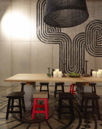 Line art design restaurant