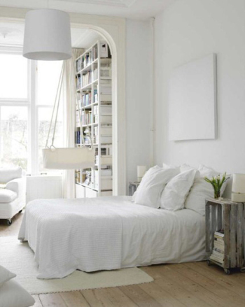Pure pure white bedroom