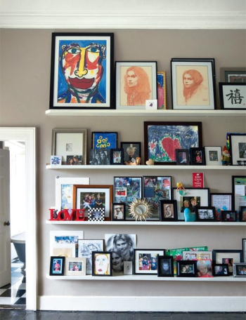 Indoor photo album placed corner