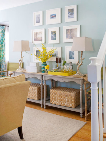 Indoor photo album placed corner