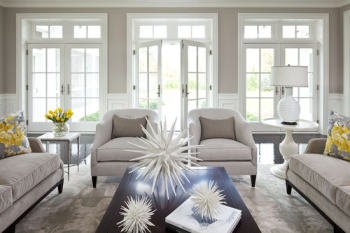 Fashion clean and white drawing room