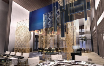 The restaurant gives a visual impact
