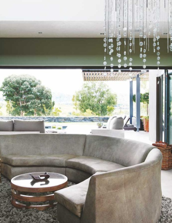 Modern, comfortable sunny living room