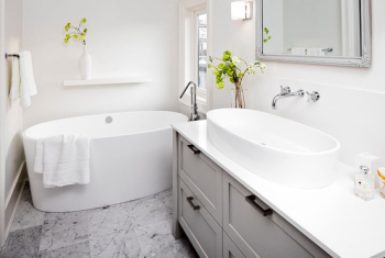 Pure white bathroom